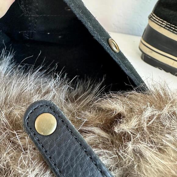 Sorel Boots Joan of Arctic Women's 8 Black Leather Removeable Faux Fur Snow Warm - Picture 12 of 12